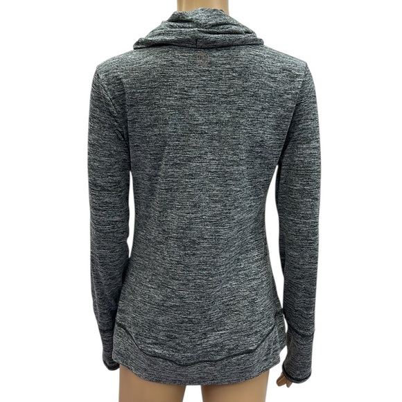 Balance Collection Cowl Neck Long Sleeve Thumb Hole Kangaroo Pocket Shirt Small - Picture 6 of 13